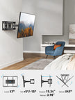 Pipishell Full Motion TV Wall Mount for 26-74 inch TVs, up to 99lbs Max VESA 400x400mm, Wall Mount TV Bracket with Articulating Swivel Extension Tilting Leveling for LED LCD OLED 4K Flat Curved Screen 🍁 All In One Marketplace Canada