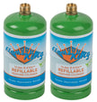 Flame King Refillable 1LB Empty Propane Cylinder Tank - Reusable - Safe and Legal Refill Option - DOT Compliant-16.4 oz (2-Pack), Green (YSN164-2) 🍁 All In One Marketplace Canada