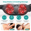 Nekteck Shiatsu Back Neck Massager,2026 Upgraded 3D Back Shoulder Kneading Massage Pillow, Deep Kneading Shoulder Massager with Heat, Waist Massage Pillow for Home Car and Office Use (NOT Cordless) 🍁 All In One Marketplace Canada