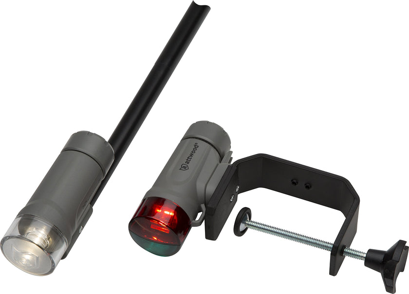 Attwood 14190-7 Water-Resistant Portable Clamp-On LED Light Kit with Marine Gray Finish 🍁 All In One Marketplace Canada