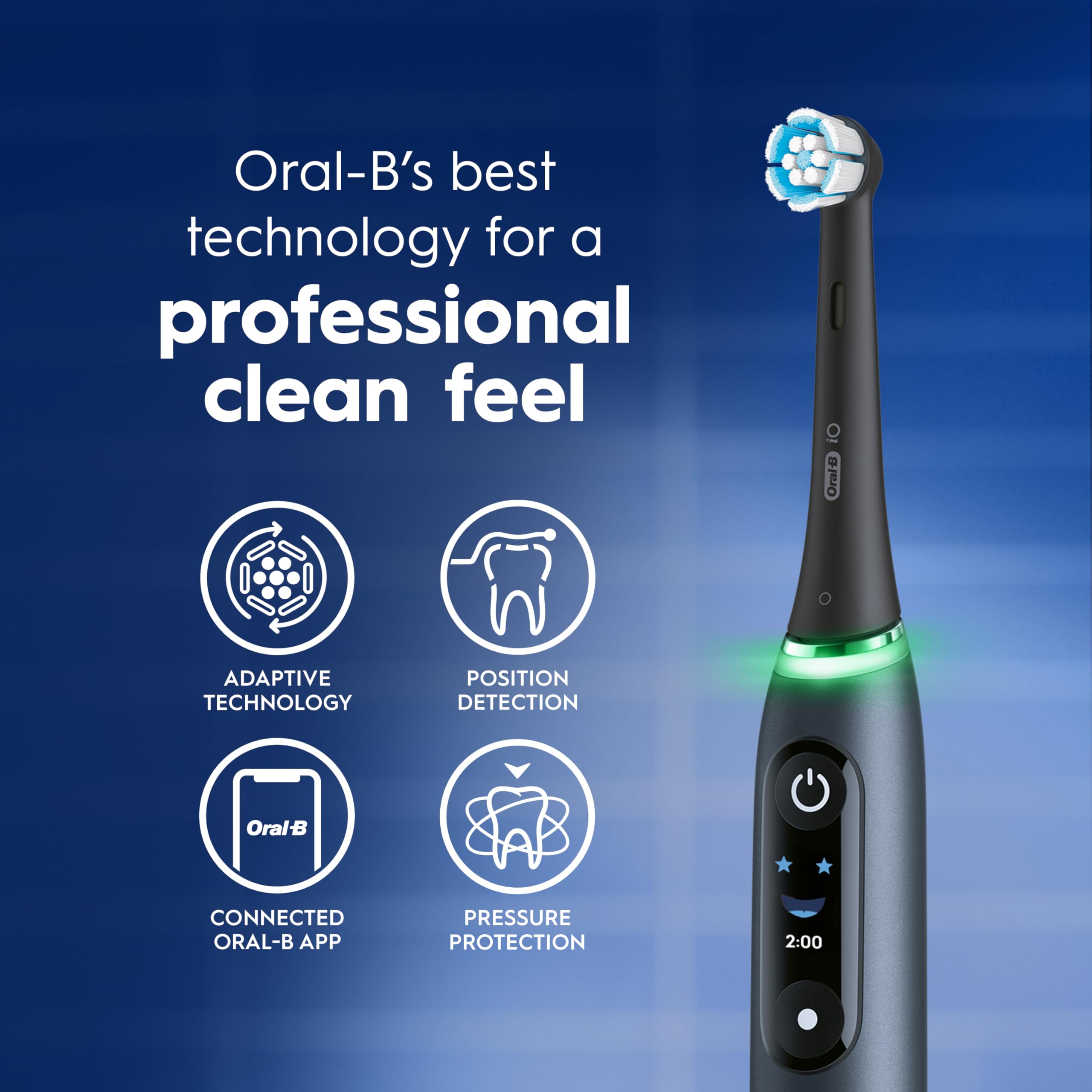 Oral-B iO9 Electric Toothbrush, for the Ultimate Professional Clean Feel, Aquamarine, Rechargeable Electric Toothbrushes, iO Series 9 with 1 Power Toothbrush, 4 Brush Heads, and 1 Charging Travel Case 🍁 All In One Marketplace Canada