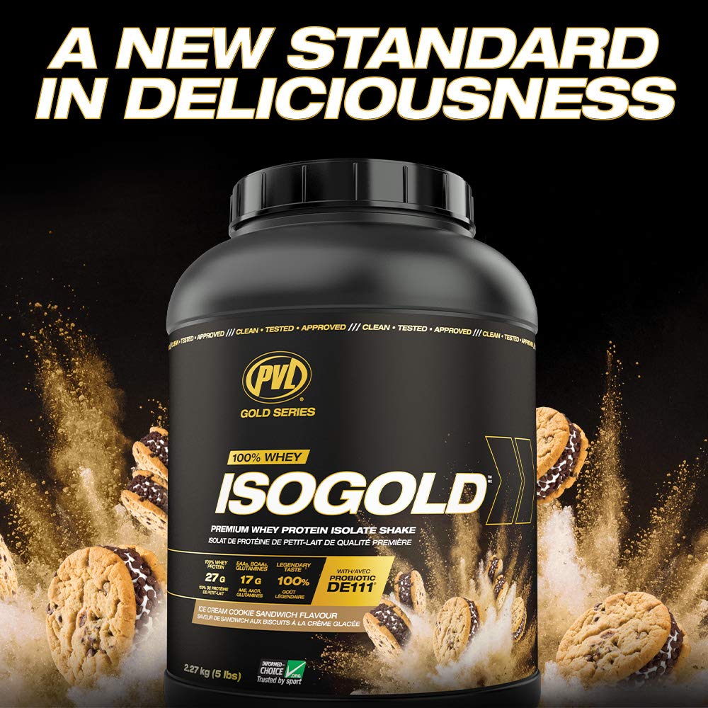 PVL ISOGOLD – Grass Fed - Premium Isolate 100% Whey Protein Shake (2.27 kg (Pack of 1), Chocolate) 🍁 All In One Marketplace Canada