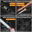 Soldering Iron Kit 80W LCD Adjustable Temperature 180-520℃ Solder Kit Electronics 12 in 1 Welding Tools with ON/Off Switch, Solder Wire, 5 Soldering Tips, Desoldering Pump, Stand, Tweezers 🍁 All In One Marketplace Canada