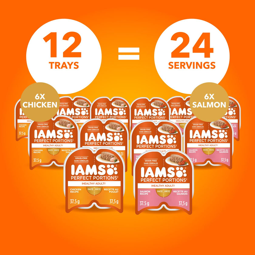IAMS Perfect Portions Adult Wet Cat Food, Chicken Flavour, 75g (12 Pack) 🍁 All In One Marketplace Canada