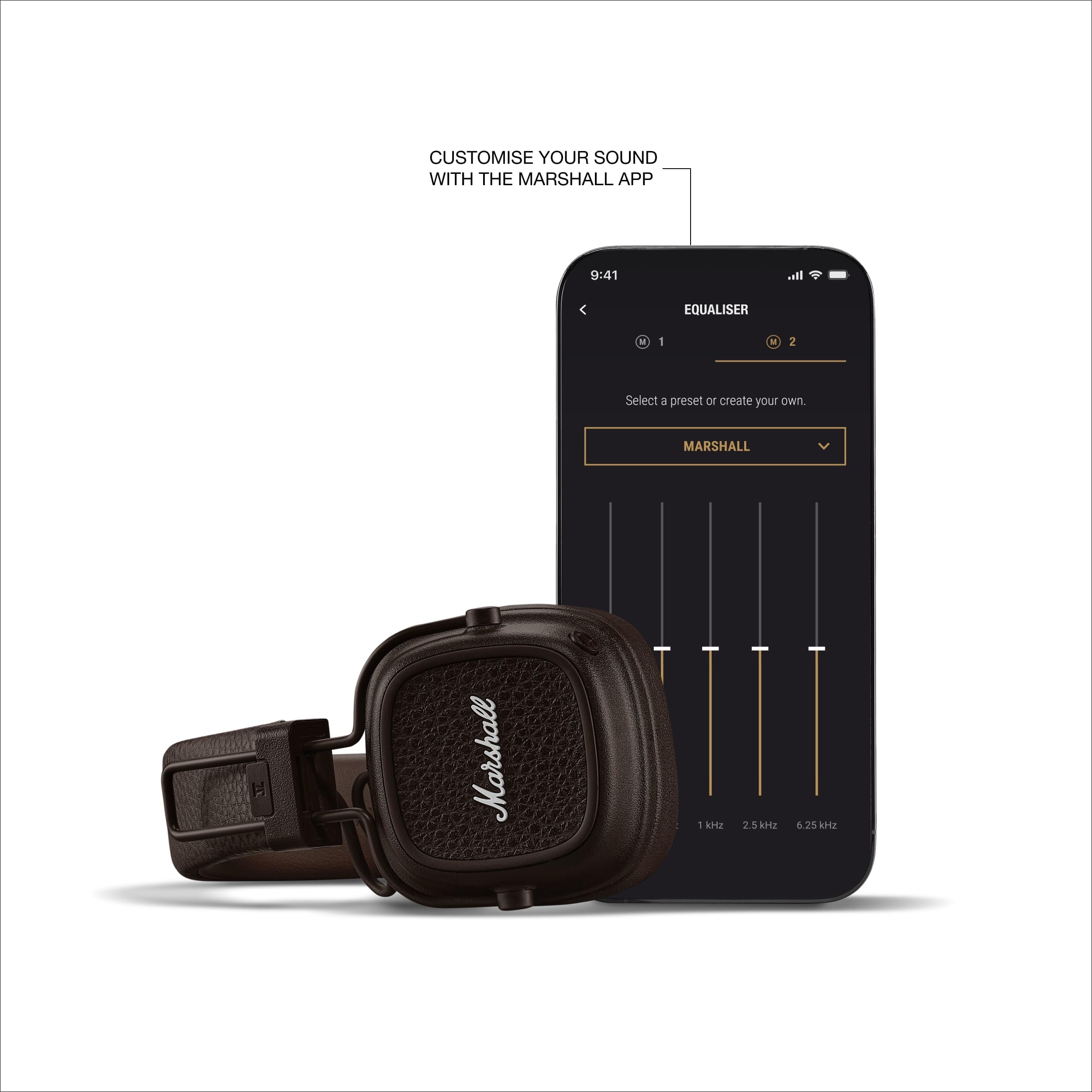 Marshall Major V Wireless On-Ear Headphones with 100+ Hours of Playtime - Brown 🍁 All In One Marketplace Canada