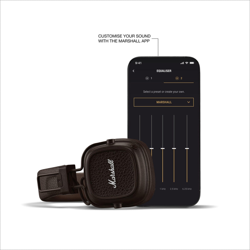 Marshall Major V Wireless On-Ear Headphones with 100+ Hours of Playtime - Brown 🍁 All In One Marketplace Canada