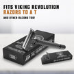 Viking Revolution 50x Safety Razor Blades Men - Platinum Japanese Stainless Steel Double Edge Razor Blade For A Smooth, Precise And Clean Shave - Razor Blades Double Edge - Safety Razor Blade 🍁 All In One Marketplace Canada