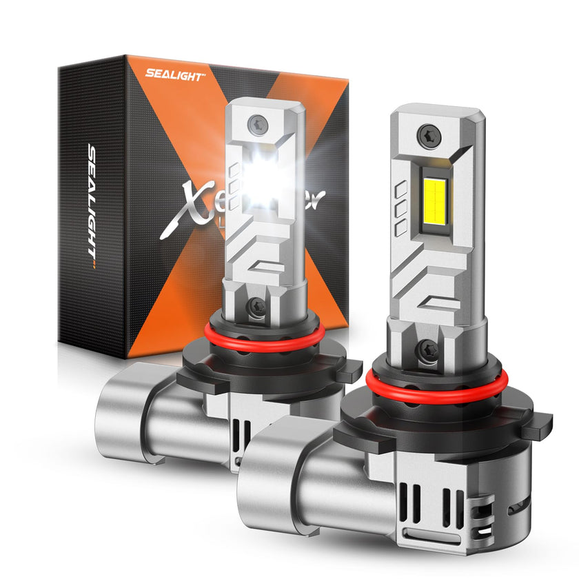 SEALIGHT 9005 HB3 LED Headlight Bulbs, 50000LM 900% Super Brightness 9005 LED Bulbs, 1:1 Mini Size Plug and Play, 6500K Cool White HB3 Halogen Replacement, Pack of 2 🍁 All In One Marketplace Canada