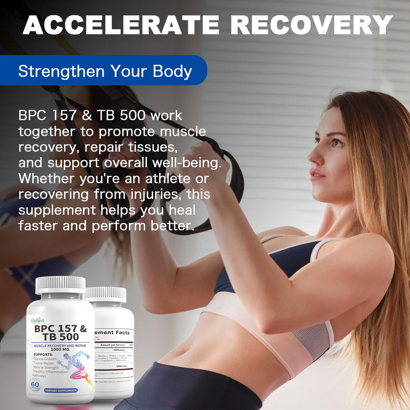 BPC-157 and TB 500 Capsules, supports muscle growth, tissue repair, strength,BPC-157 and TB 500for Muscle and Workout Recovery, 60-Capsule Bottle 🍁 All In One Marketplace Canada