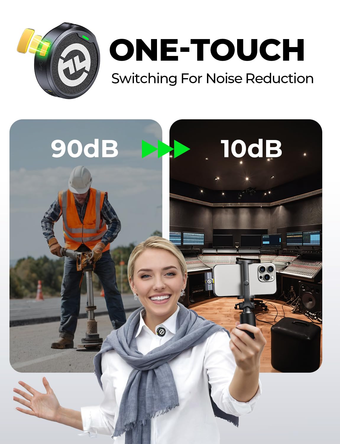Hollyland Lark M2 Wireless Lavalier Microphone for iPhone/Android/Camera/PC/Laptop with Lightning/USB-C/Plug, 48KHz 24Bit, 1000ft Range, Noise Cancellation, 30H Battery for Video Recording, Streaming 🍁 All In One Marketplace Canada