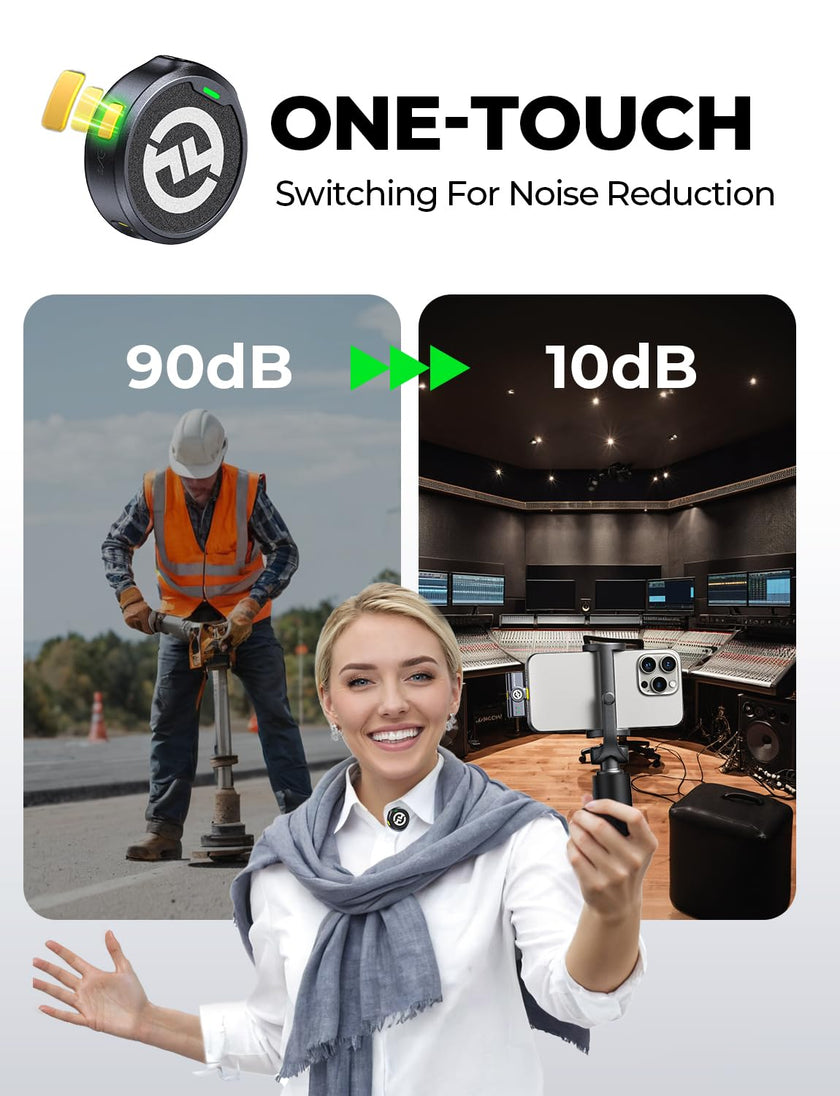 Hollyland Lark M2 Wireless Lavalier Microphone for iPhone/Android/Camera/PC/Laptop with Lightning/USB-C/Plug, 48KHz 24Bit, 1000ft Range, Noise Cancellation, 30H Battery for Video Recording, Streaming 🍁 All In One Marketplace Canada
