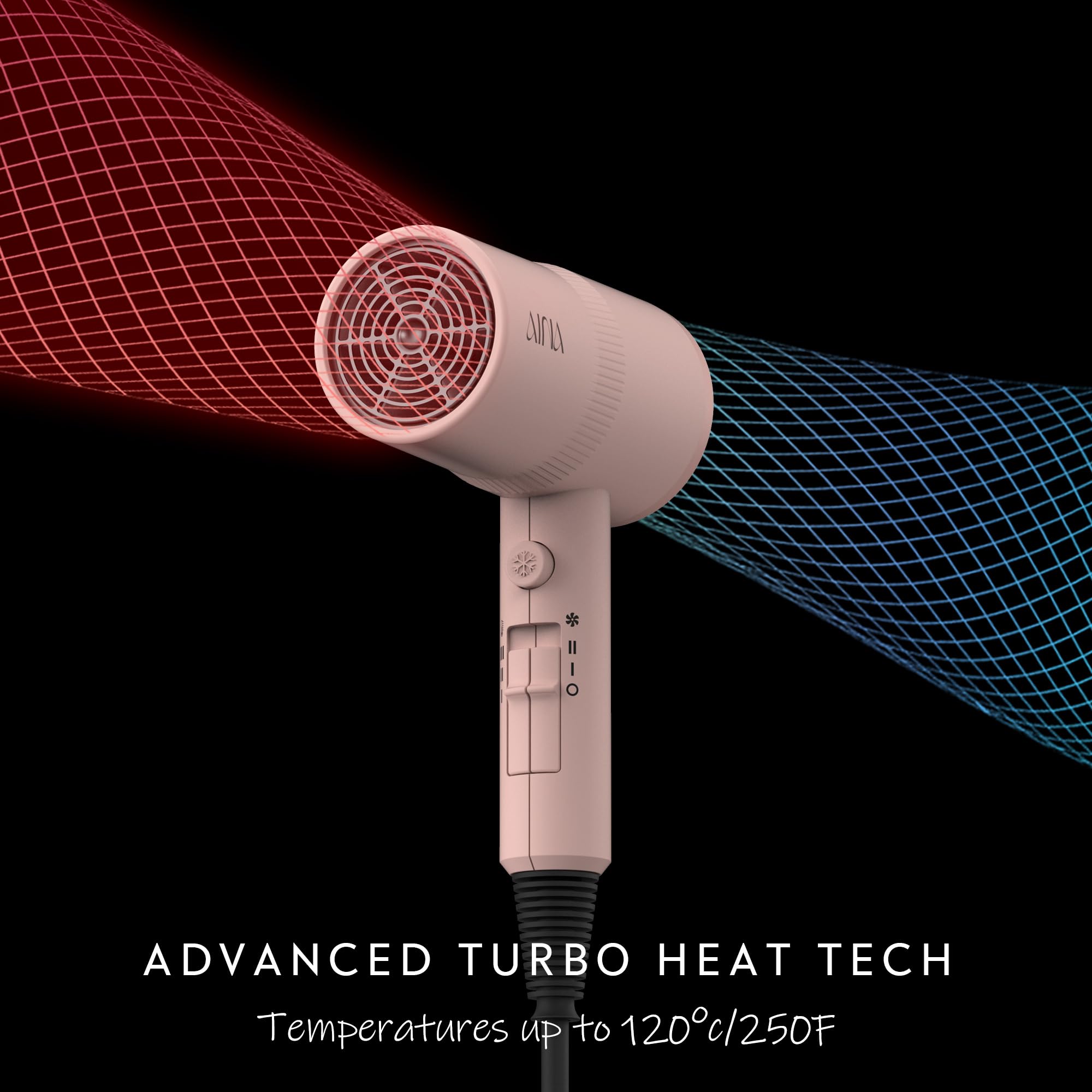 AINA Diffuser Hair Dryer Full-Featured Blow Dryer 110V/1600W(Babe Pink) 🍁 All In One Marketplace Canada