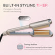 TYMO ROVY Hair Waver Curling Iron, 3-Barrel Ionic Hair Curler with 9 Heat Settings, Beach Waves Crimper for Women, Travel-Friendly, Anti-Scald, Fast Heating, Easy to Use, Elegant Gold, 1 Inch 🍁 All In One Marketplace Canada