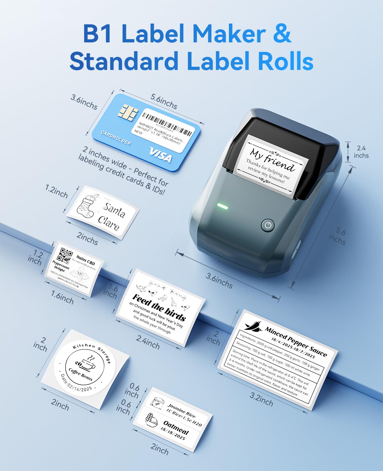 NIIMBOT B1 Label Maker Machine with Tape, Thermal Name Tag Sticker Printer 🍁 All In One Marketplace Canada