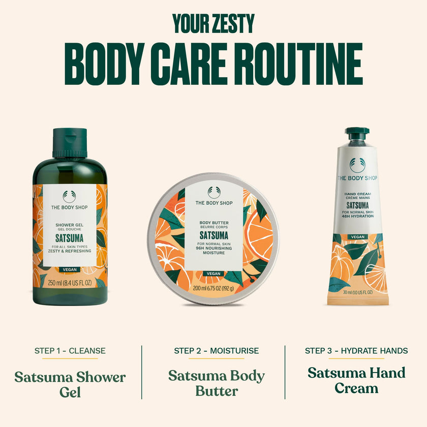 The Body Shop Satsuma Shower Gel 750 ml | Energizing Citrus Body Wash & Natural Shower Gel for Men & Women | Refreshing Cleanser 🍁 All In One Marketplace Canada