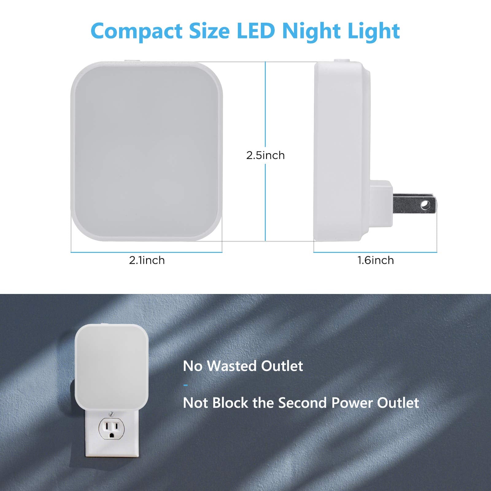 Lomotech Plug-in LED Night Light, 4 Pack Adjustment Lighting White Night Lights, Dusk to Dawn Sensor Nightlight, ETL Certified Night Lamp for Bedroom,Toilet,Stairway,Hallways (Soft White & Cool White) 🍁 All In One Marketplace Canada