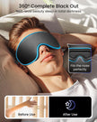 WAOAW Sleep Mask Blackout, Eye Mask for Sleeping - 3D Breathable Soft Comfortable， Adjustable Light Blocking Night Sleeping Mask（Blue） 🍁 All In One Marketplace Canada