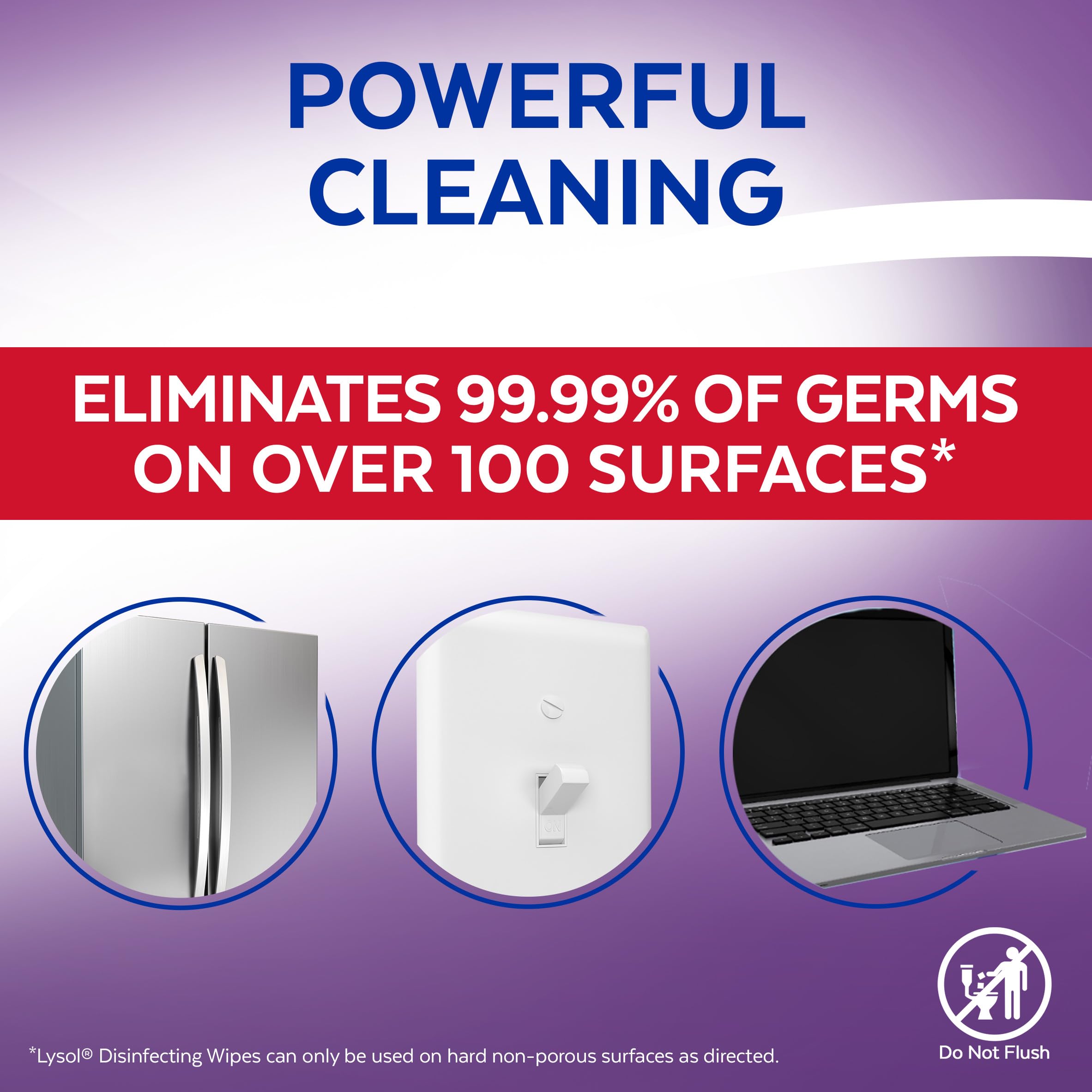 Lysol Disinfecting Wipes, Thick Cleaning Wipes with Micro Pocket Pattern for Home & Electronics, Eliminates Germs on 100+ Surfaces, Removes Allergens, Lavender Scent, 6 x 75 Count (450 Total Wipes) 🍁 All In One Marketplace Canada