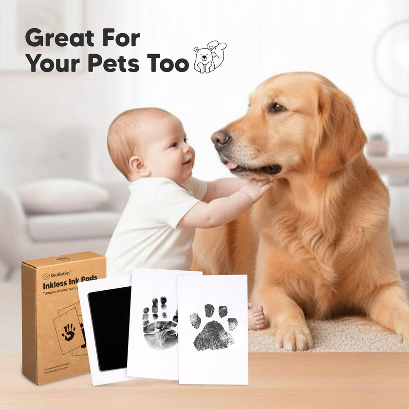 4pk Inkless Baby Hand and Footprint Kit, Mess Free Ink Pads (Jet Black, R) 🍁 All In One Marketplace Canada