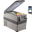 VEVOR 45L Portable Car Refrigerator 48 Quart LG Compact RV Fridge 12/24V DC & 110-240V AC Vehicle Car Truck Boat Mini Electric Freezer for Driving Travel Fishing Outdoor and Home Use -4°F-68°F, Grey 🍁 All In One Marketplace Canada