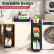 Sevenblue 4 Pack Under Sink Organizer and Storage,Bathroom Organizers, Multi-Use Under Sink Organizer for Bathroom and Kitchen with Sliding Drawer, Hang Hooks and Cup (Black, L) 🍁 All In One Marketplace Canada