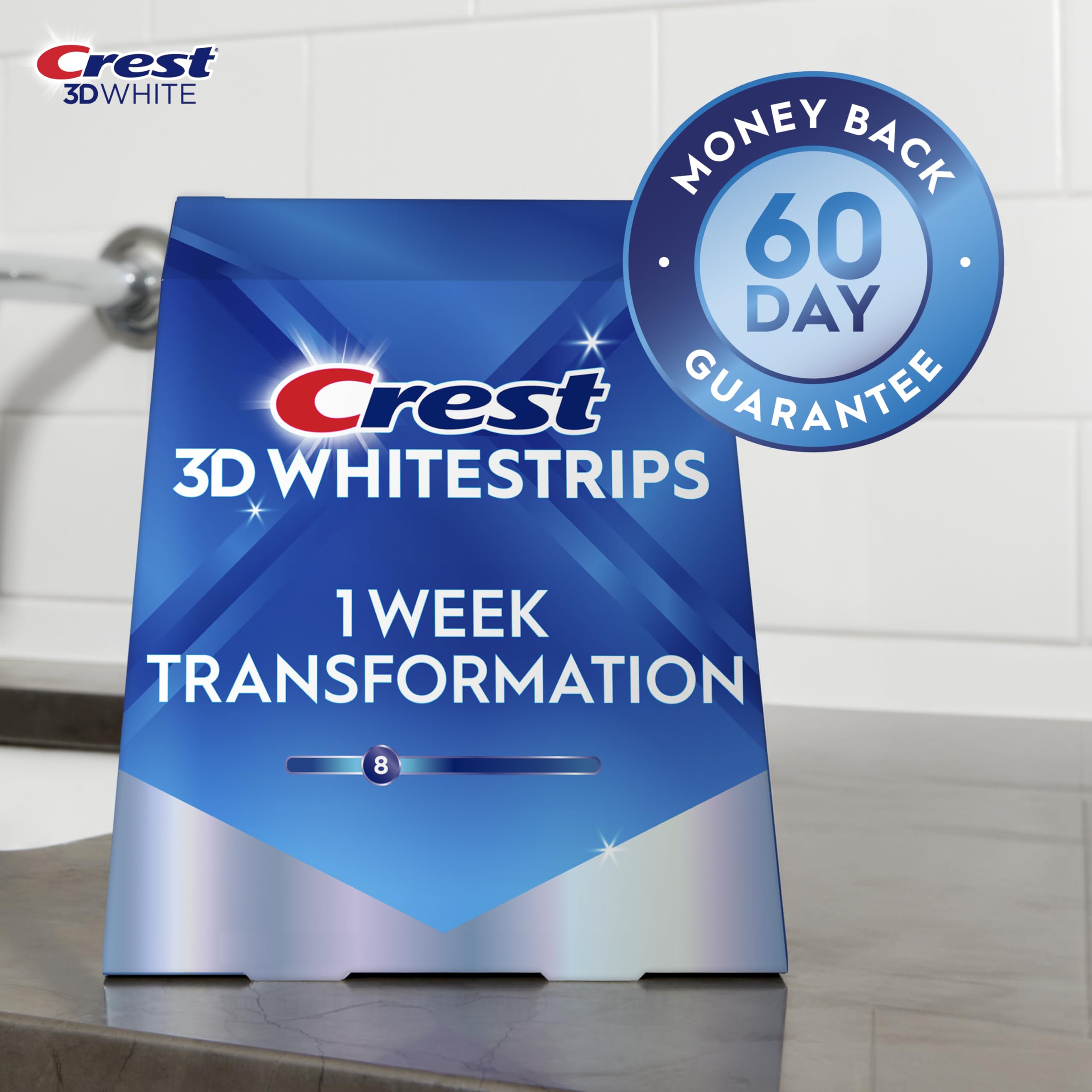 Crest 3D Whitestrips 1 Week Transformation At-home Teeth Whitening Kit, 14 Treatments, 8 Levels Whiter 🍁 All In One Marketplace Canada