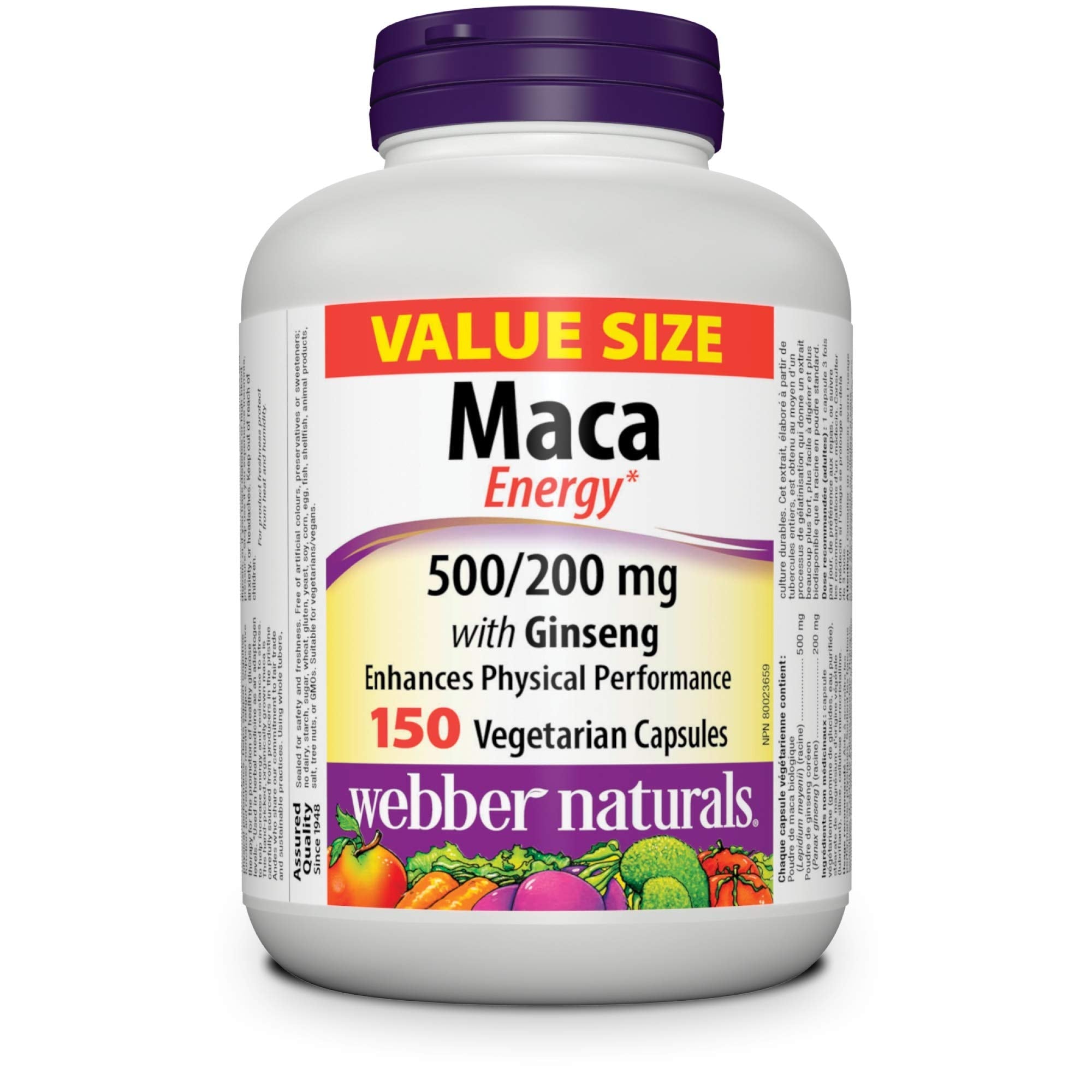 Webber Naturals Maca Energy with Ginseng, 150 Capsules 🍁 All In One Marketplace Canada