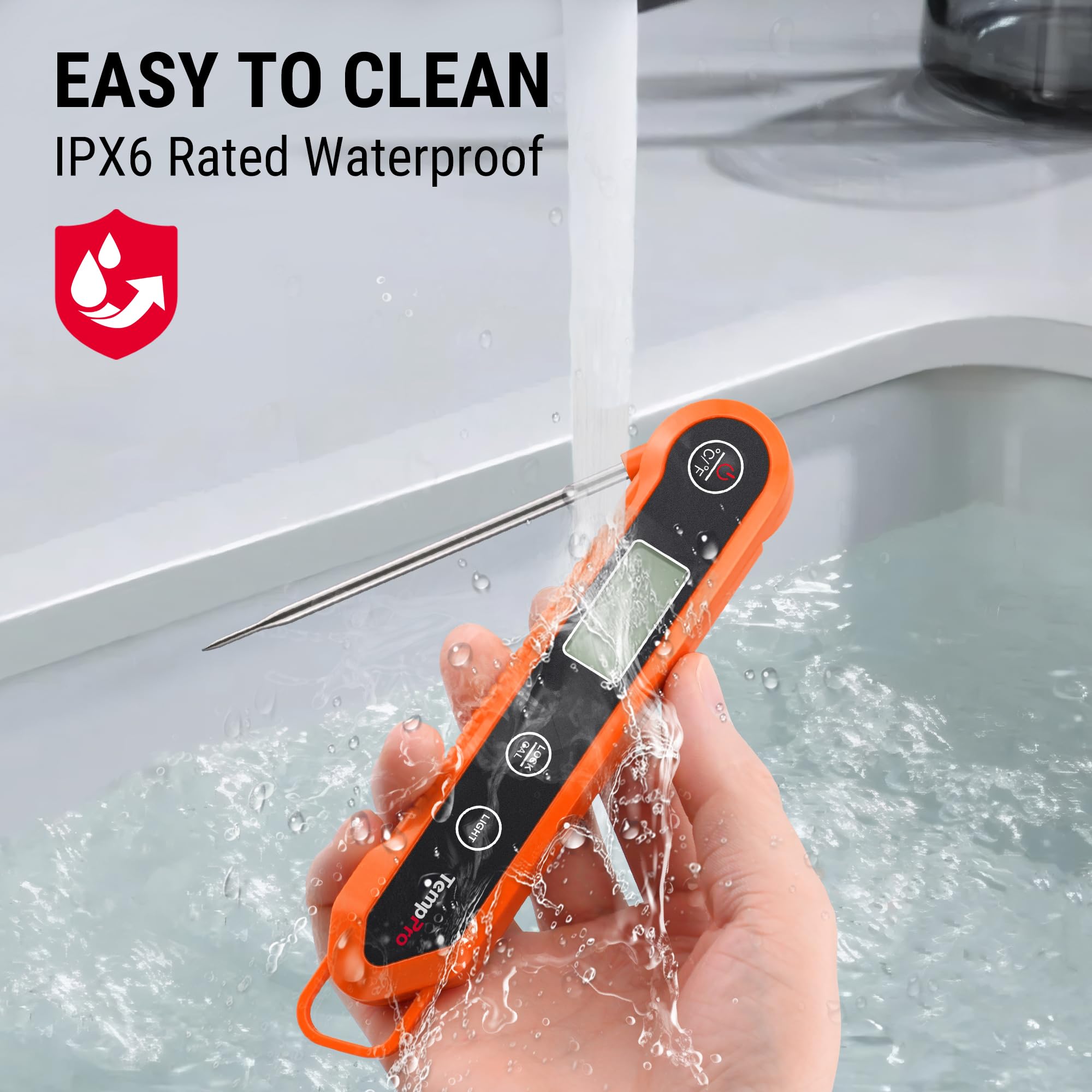 TempPro Digital Instant Read Meat Thermometer for Grilling Waterproof Kitchen Food Thermometer with Calibration Backlight Baking Bread Candy Thermometer Cooking Tools Utensils (Previously ThermoPro) 🍁 All In One Marketplace Canada
