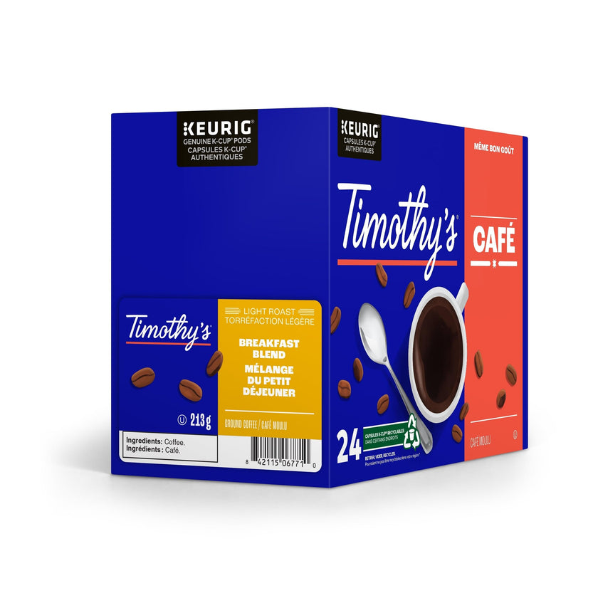 Timothy's Breakfast Blend K-Cup Coffee Pods, 24 Count For Keurig Coffee Makers 🍁 All In One Marketplace Canada