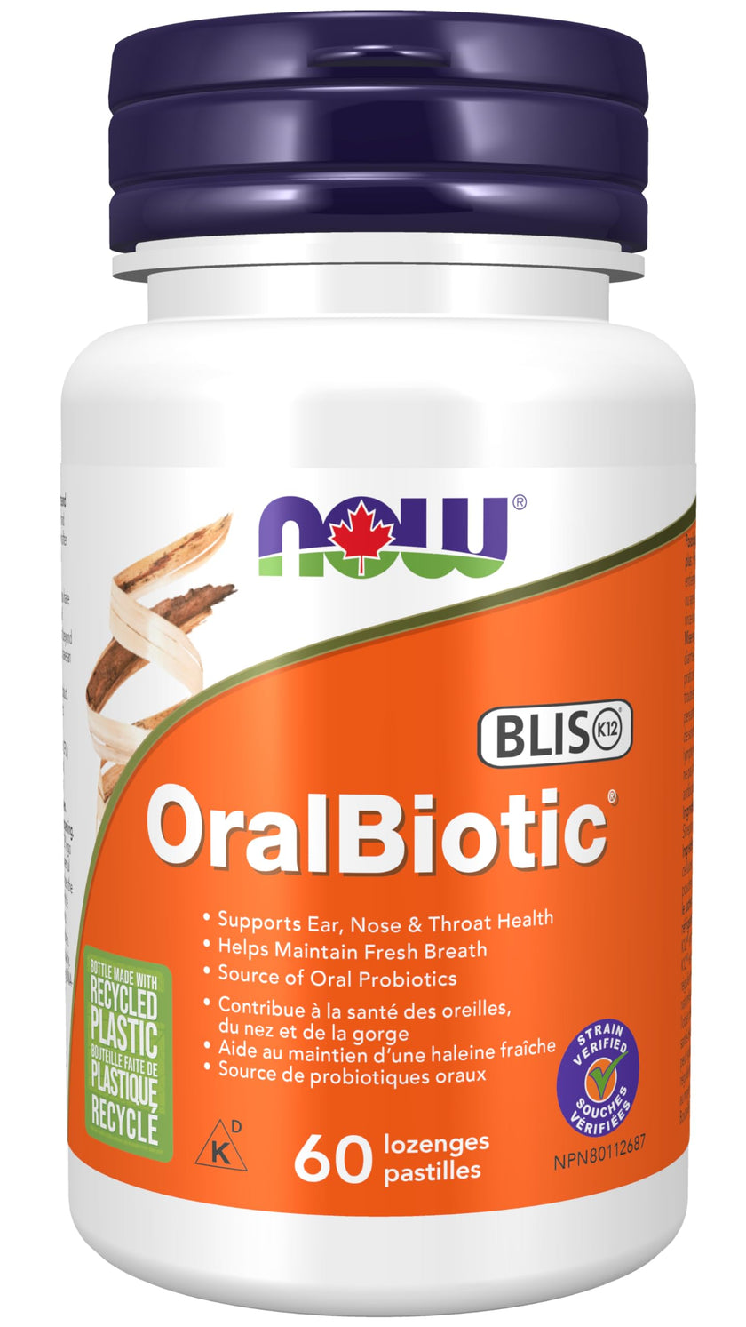 NOW Supplements, OralBiotic, Developed for Adults & Children, Strain Verified, 60 Lozenges 🍁 All In One Marketplace Canada