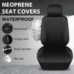 CAR Pass Neoprene Waterproof Two Front Car Seat Covers Set- Universal Fit for Vehicles, Airbag Compatiable(Black) 🍁 All In One Marketplace Canada