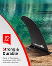 Abahub 9'' SUP Fin Inflatable Paddle Board Replacement Fins, Quick Release Slide in Detachable Center Fin for iSUP Stand UP Paddleboard Inflatable Boards 9 Inch 1 Pack Black 🍁 All In One Marketplace Canada