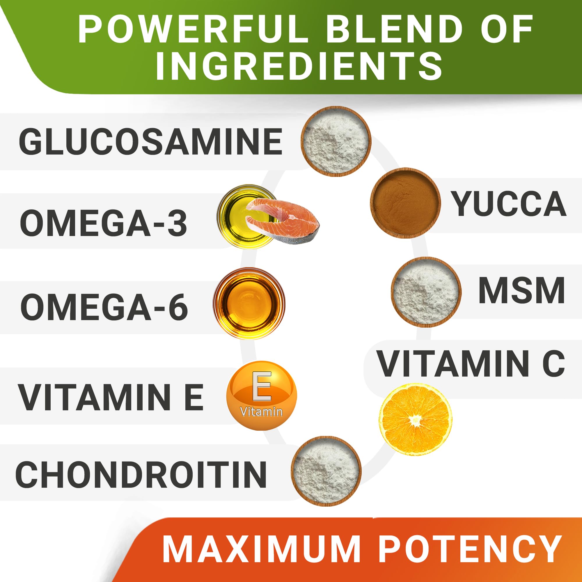 Glucosamine for Dogs w/Chondroitin - Hip & Joint Supplement for Dogs - MSM, Omega to Improve Mobility & Energy - Natural Joint Pain Relief - 120 Chews (Chicken) 🍁 All In One Marketplace Canada
