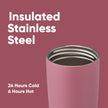 Owala SmoothSip Slider Insulated Stainless Steel Coffee Tumbler, Reusable Iced Coffee Cup, Hot Coffee Travel Mug, BPA Free 20 oz, Crochet Queen 🍁 All In One Marketplace Canada