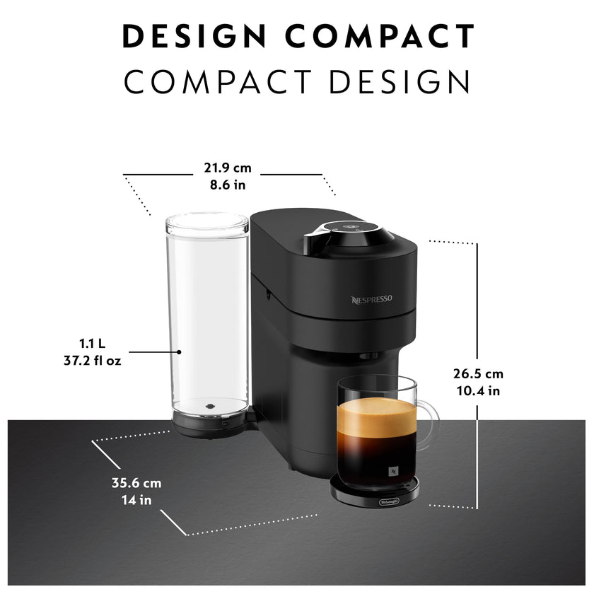 Nespresso Vertuo Pop+ Deluxe Single Serve Coffee and Espresso Machine by De’Longhi, Matte Black 🍁 All In One Marketplace Canada