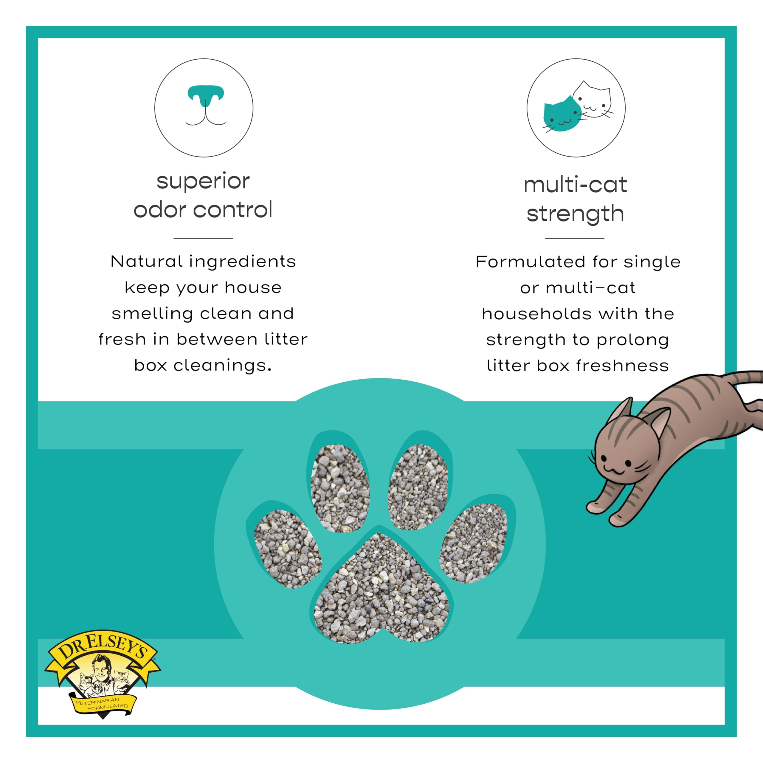 Dr. Elsey's R and R Cat Litter - Low Dust, Low Tracking, Hard Clumping, Superior Scent Control, Unscented and Natural Ingredients - Stress Reducing Kitty Litter, Supports Healthy Breathing 🍁 All In One Marketplace Canada