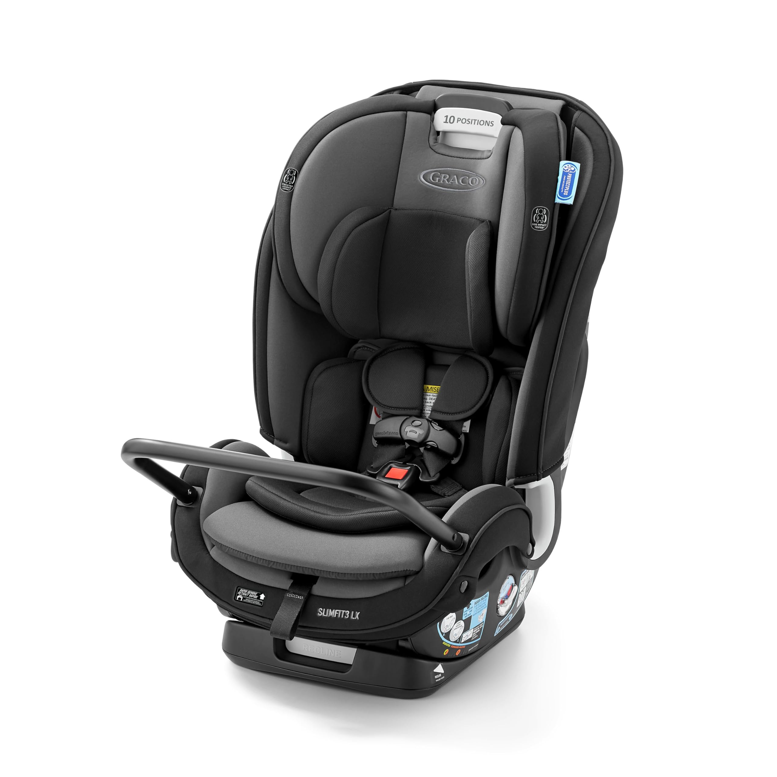 Graco SlimFit3 LX 3-in-1 Car Seat ft. Anti-Rebound Bar, Baby to Big Kid Car Seat, 2.2-45 kg (4-100 lb), Gotham 🍁 All In One Marketplace Canada