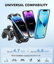 WOCBUY Bike Phone Mount, Upgrade [1s Lock][Secure Protection] Motorcycle Phone Mount, [360° Rotatable] Phone Holder for Bike Handlebar Compatible with iPhone/Samsung 4.7-6.8