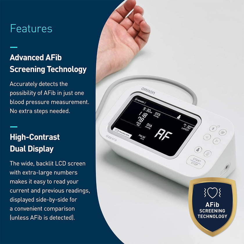 OMRON Platinum Upper Arm Blood Pressure Monitor - Clinically Validated Blood Pressure Arm Cuff - Use OMRON Connect App for Unlimited Measurements 🍁 All In One Marketplace Canada