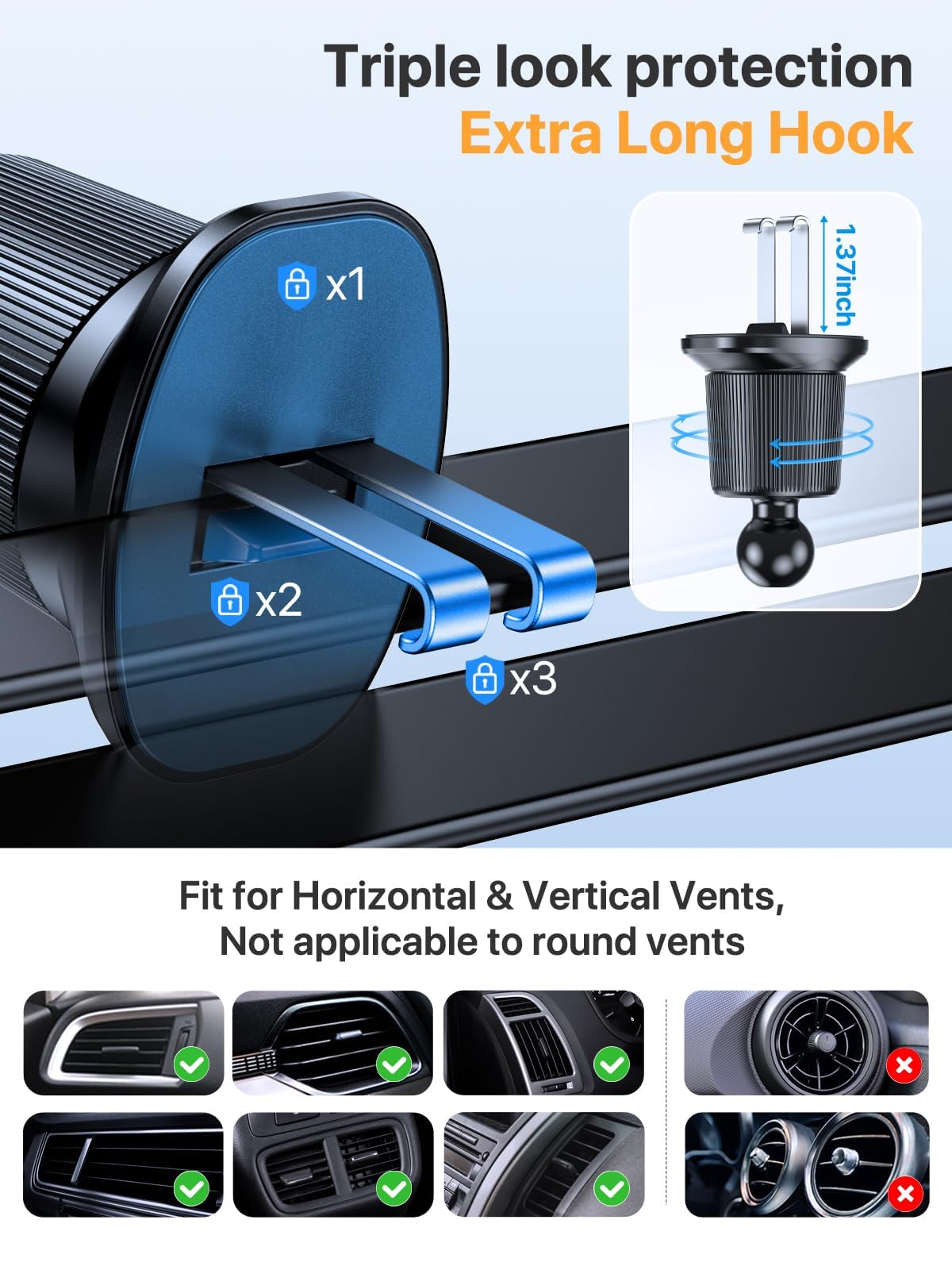 Miracase for MagSafe Car Mount【Won’t Block Vent &20 Strongest Magnets】 Magnetic Phone Holder for Car Phone Holder Mount Dash for Car Accessories for Women Men for iPhone 17 Pro Max Air 16 15 14 13 12 🍁 All In One Marketplace Canada