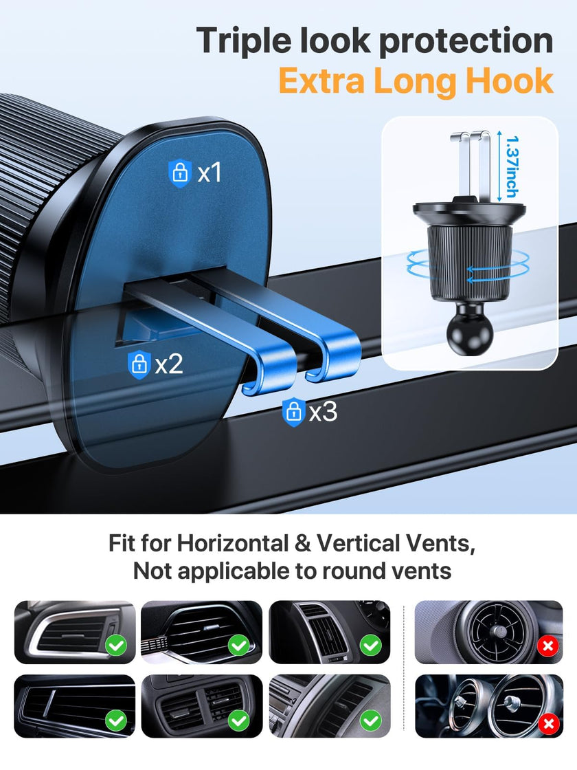 Miracase for MagSafe Car Mount【Won’t Block Vent &20 Strongest Magnets】 Magnetic Phone Holder for Car Phone Holder Mount Dash for Car Accessories for Women Men for iPhone 17 Pro Max Air 16 15 14 13 12 🍁 All In One Marketplace Canada