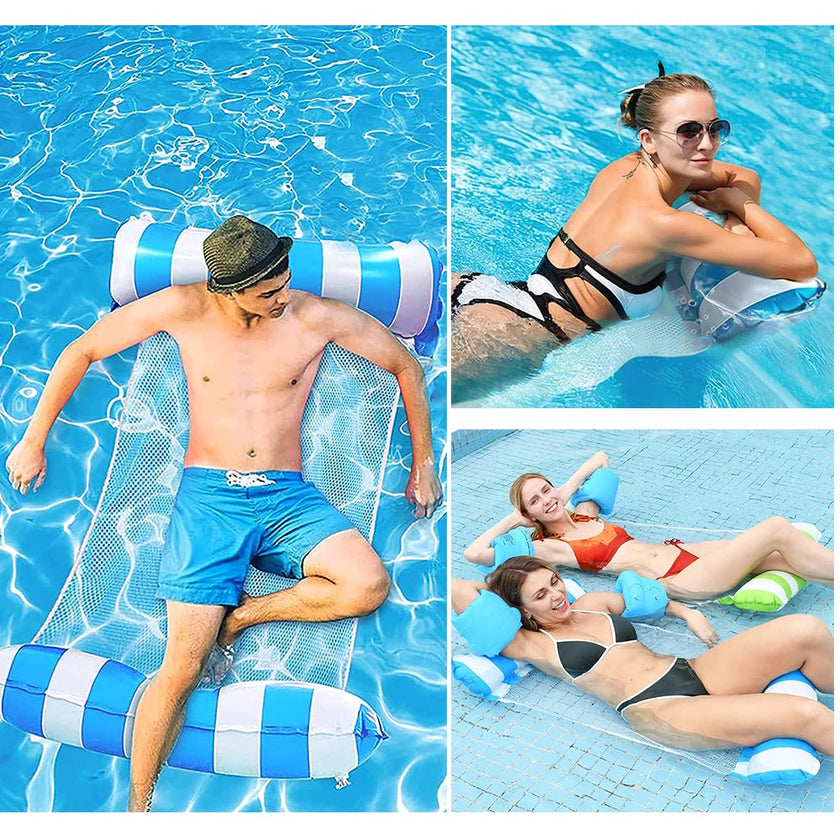 FUNNYTA 2 Pack Water Hammock, 4-in-1 Multi-Portable Water Pool Float Hammock (Saddle, Lounge Chair, Hammock and Drifter) for Adults, Suitable for Travel, Family and Recreation 🍁 All In One Marketplace Canada