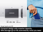 SAMSUNG T7 1TB, Portable SSD, Grey, up to 1050MB/s, USB 3.2 Gen2, Gaming, Students & Professionals, External Solid State Drive (MU-PC1T0T/AM) [Canada Version] 🍁 All In One Marketplace Canada