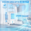 Portable Air Conditioner, 9.5L Portable AC Unit, 24H Fast Cooling, 3 Speeds Cooling Fan, Quiet Air Conditioner Portable w/7H Timer & Remote, Evaporative Air Cooler for Bedroom Home Office 🍁 All In One Marketplace Canada