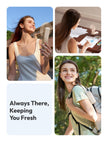 Aecooly Slim Handheld Fan, Thin Portable Fan, USB Rechargeable Mini Personal Fan [24H Max Cooling Time], Battery Powered Small Foldable Pocket Fan for Travel, Summer, Gifts for Women, Girls -Beige 🍁 All In One Marketplace Canada