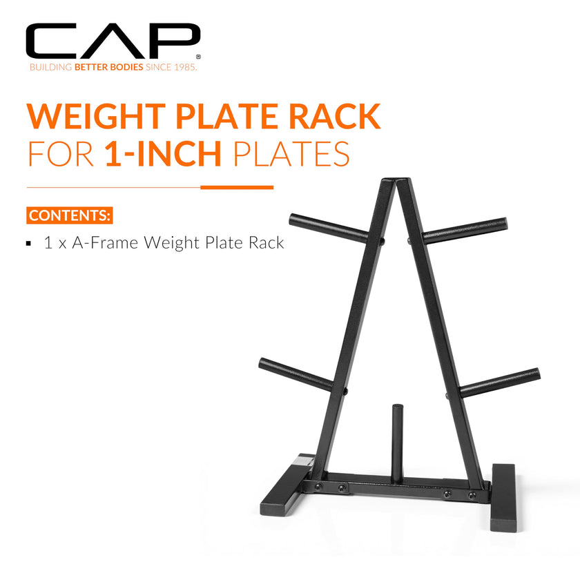 CAP Barbell 1-Inch Standard Weight Plate Rack | Black 🍁 All In One Marketplace Canada