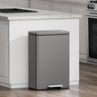EKO Madison Gunmetal Steel 50 Liter/13.2 Gallon Step Trash Can with Inner Liner - Fingerprint Resistant Finish 🍁 All In One Marketplace Canada