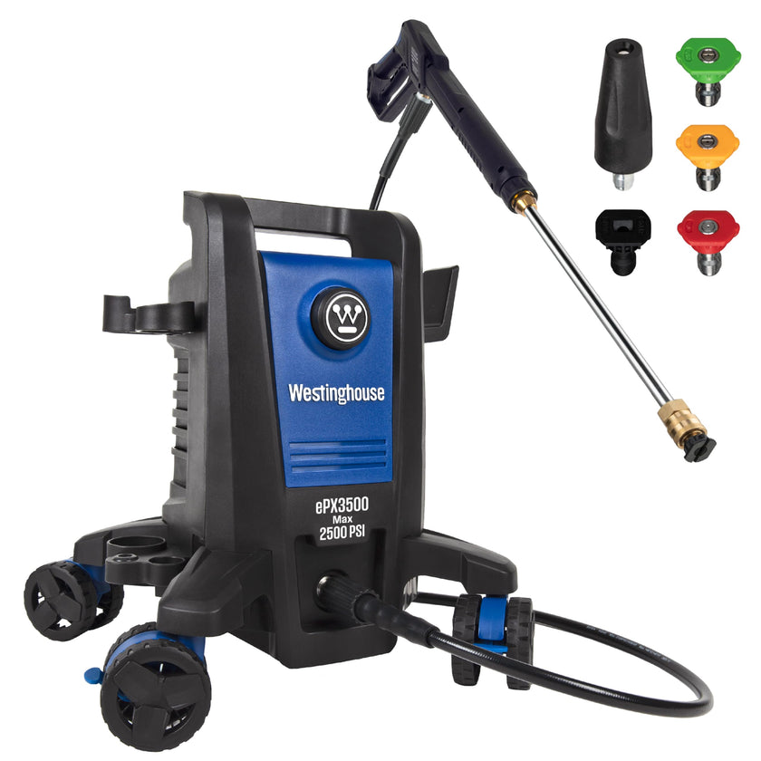 Westinghouse ePX3500 Electric Pressure Washer, 2500 Max PSI 1.76 Max GPM with Anti-Tipping Technology, Onboard Soap Tank, Pro-Style Steel Wand, 5-Nozzle Set, for Cars/Fences/Driveways/Home/Patios 🍁 All In One Marketplace Canada