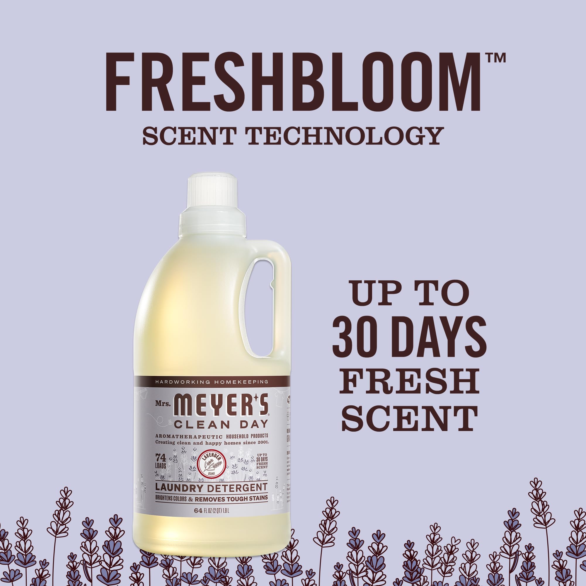 Mrs. Meyer's Clean Day Laundry Detergent, Lavender Scent, 1.8L (Packaging May Vary) 🍁 All In One Marketplace Canada