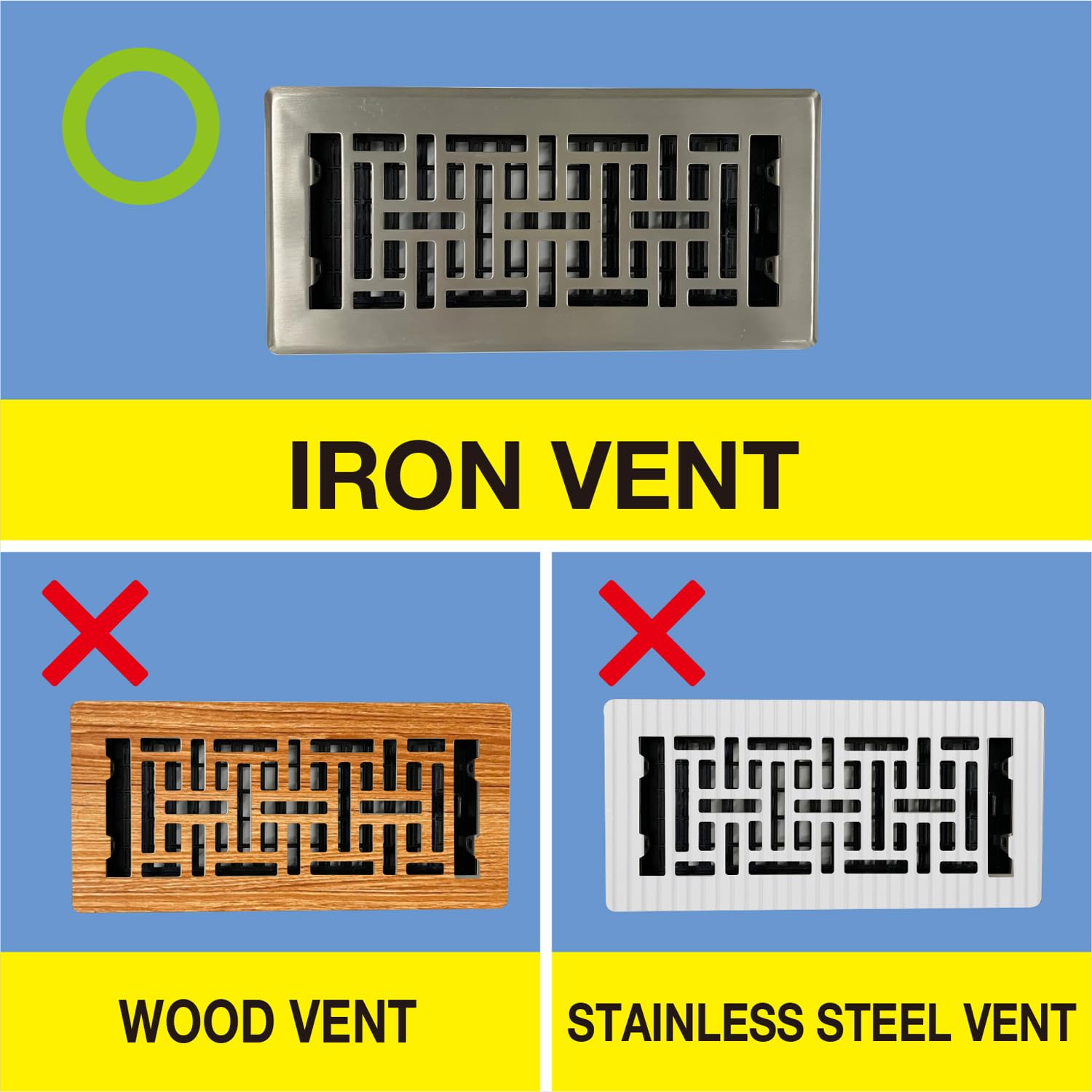 MagX Magnetic Vent Cover, 5.5 x 12 Inch, 3 Sheets, Ultra Thick 60 mil, Flexible Anisotropic Magnet, for Air Registers or Floor Air Vents, RV, Home HVAC, AC, Home Must Buy (MVAC-5512) 🍁 All In One Marketplace Canada